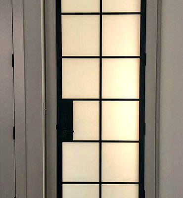 Steel glass interior door